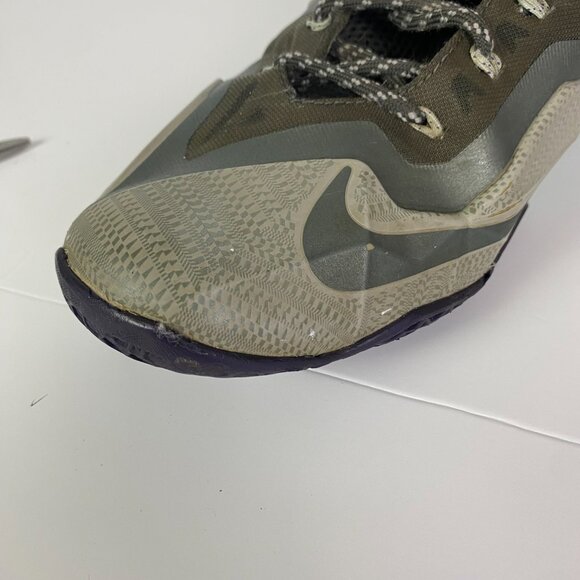 Nike Lebron 11 Terracotta Warrior Basketball Shoes Men's 12 Gray Electric Purple - Picture 13 of 16